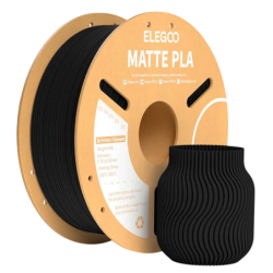 ELEGOO PLA MATTE Noir Mat pour Imprimantes 3D FDM - Filament 1.75mm Bobine de 1kg