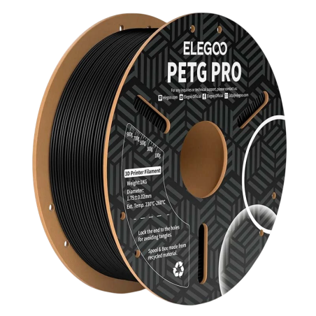 ELEGOO PETG Pro Noir pour Imprimantes 3D FDM - Filament 1.75mm Bobine de 1kg