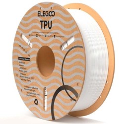 ELEGOO TPU Blanc pour Imprimantes 3D FDM - Filament 1.75mm Bobine de 1kg