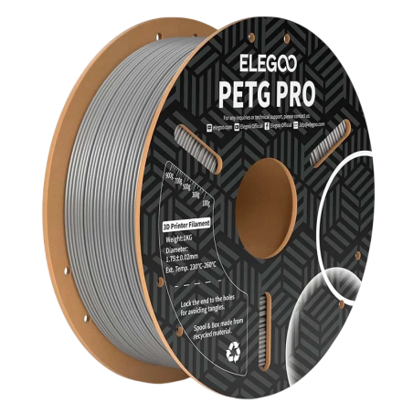 ELEGOO PETG Pro Gris pour Imprimantes 3D FDM - Filament 1.75mm Bobine de 1kg