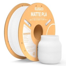 ELEGOO PLA MATTE Blanc Mat pour Imprimantes 3D FDM - Filament 1.75mm Bobine de 1kg