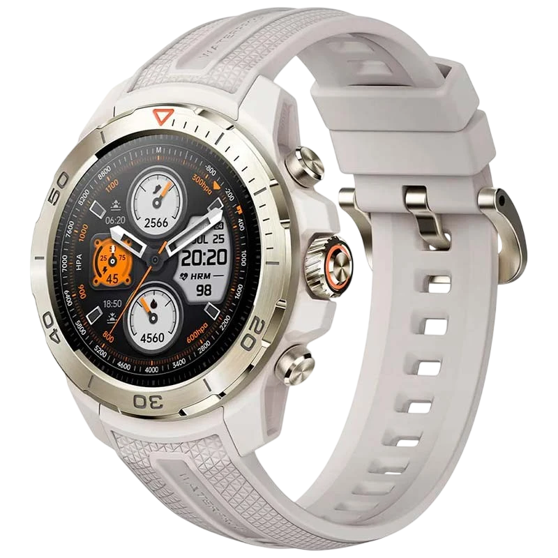Mibro GS Explorer Blanc 1,32 pouces AMOLED GPS NFC 20 jours +150 sports 10ATM Smartwatch