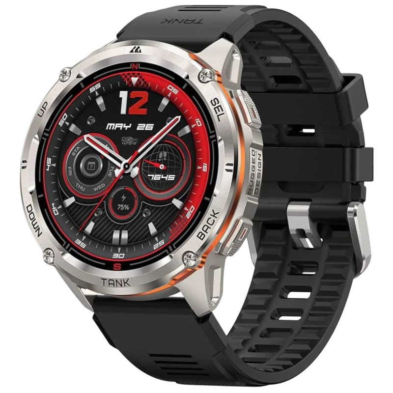 KOSPET Tank T3 Ultra 2 Argent 1,43 pouces AMOLED GPS 5 jours +170 sports 5ATM IP69K Smartwatch