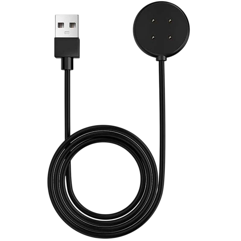 Chargeur pour Google Pixel Watch 3 / Pixel Watch 2 / Fitbit Versa 4 / Versa 3 Noir USB-A Compatible