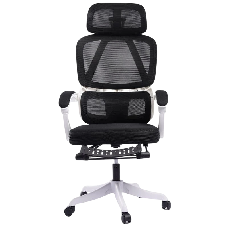 Powerbasic Évora 110kg appuie-tête repose-pieds Chaise de bureau ergonomique
