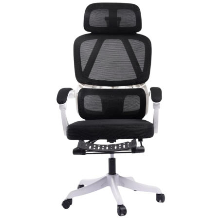 Powerbasic Évora 110kg appuie-tête repose-pieds Chaise de bureau ergonomique