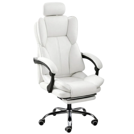 Powerbasic Funchal 200kg appuie-tête cuir PU Chaise de bureau