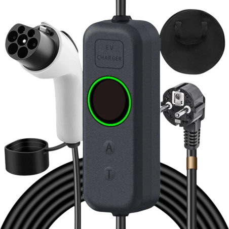 Chargeur portable pour voiture électrique 16 A / 3,5 kW / prise Schuko / 10 m  Type 2