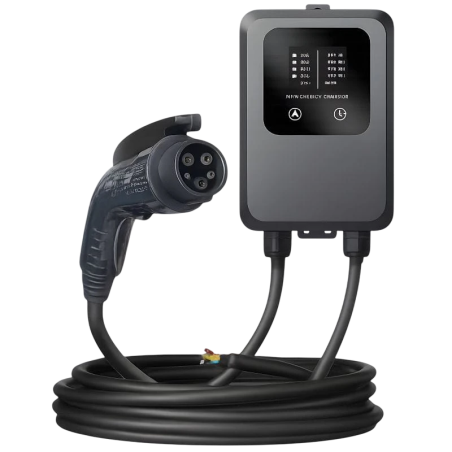 Chargeur pour voiture électrique avec Station de Recharge 32A/7,0KW/Sans prise (monophasé)/10M/LCD EV Type 2