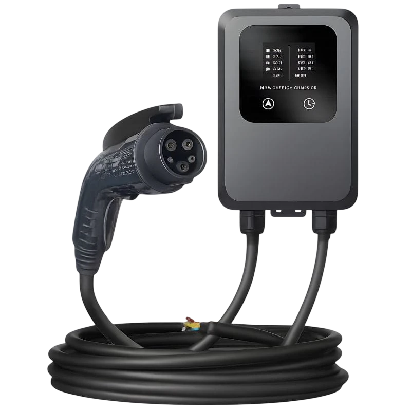 Chargeur pour voiture électrique avec Station de Recharge 32A/22KW/Triphasé/5M/LCD EV Type 2 courant réglable