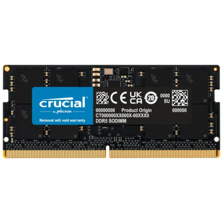 Crucial CT16G48C40S5 16GB DDR5 SODIMM 4800 MHz CL40 Mémoire RAM