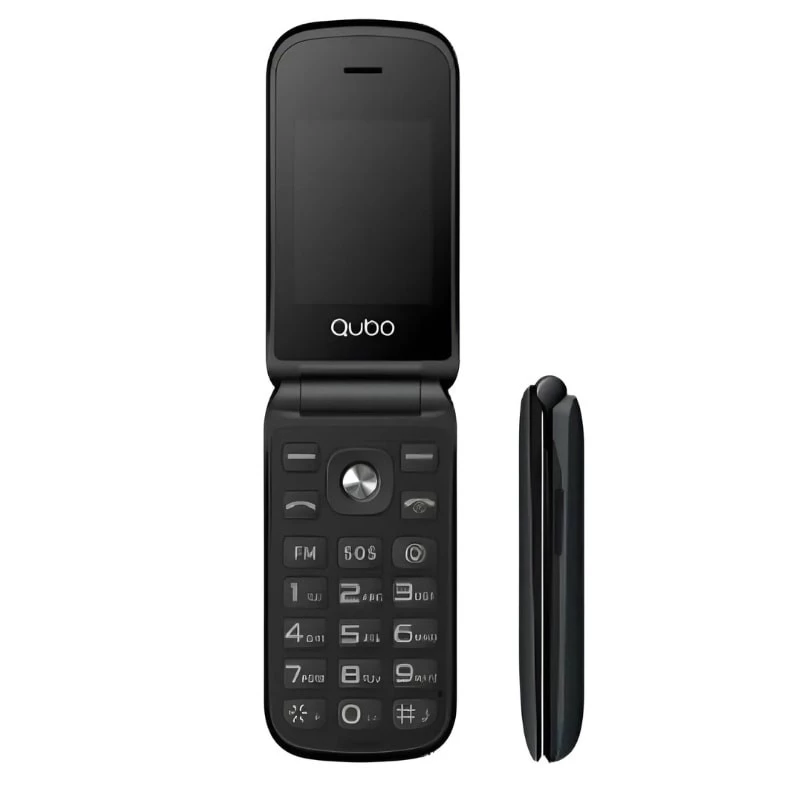 Qubo X-209 4G Noir 2,4 pouces à clapet 1000mAh Téléphone basique