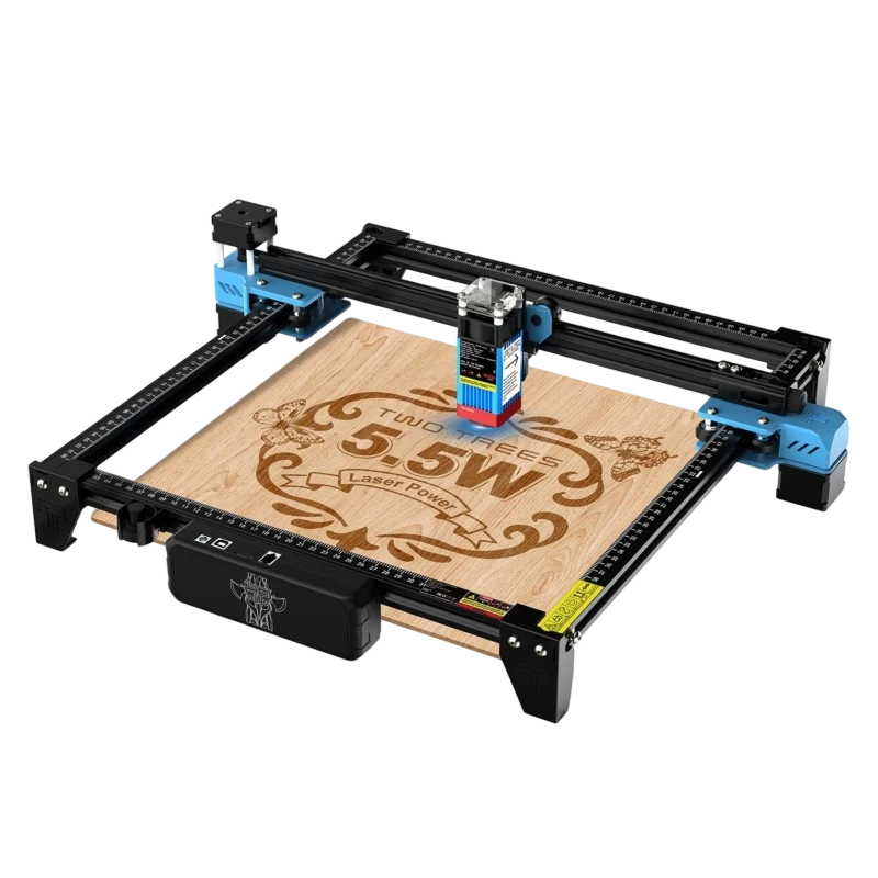 Grabador Laser Deux Arbres TTS 55 Pro 5,5 W à haute vitesse de 30 000 mm/min 300 x 300 mm Noir
