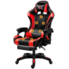 PowerGaming Massage 7 points Rouge/Noir Repose-pieds 120kg Chaise gaming