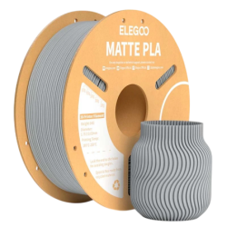 ELEGOO PLA MATTE Gris Mat pour Imprimantes 3D FDM - Filament 1.75mm Bobine de 1kg