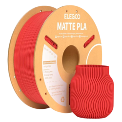 ELEGOO PLA MATTE Rouge Mat pour Imprimantes 3D FDM - Filament 1.75mm Bobine de 1kg