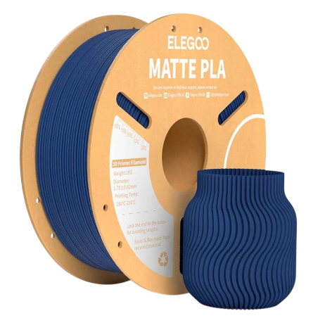 ELEGOO PLA MATTE Bleu Marine Mat pour Imprimantes 3D FDM - Filament 1.75mm Bobine de 1kg