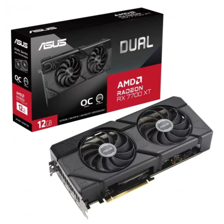 ASUS Dual RX7700XT 12 GB GDDR6 PCIe 4.0 2 ventilateurs HDMI 2.1 3 DisplayPort Carte graphique