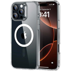 Coque Magsafe Compatible pour iPhone 16 Pro 6.3’’ Transparent