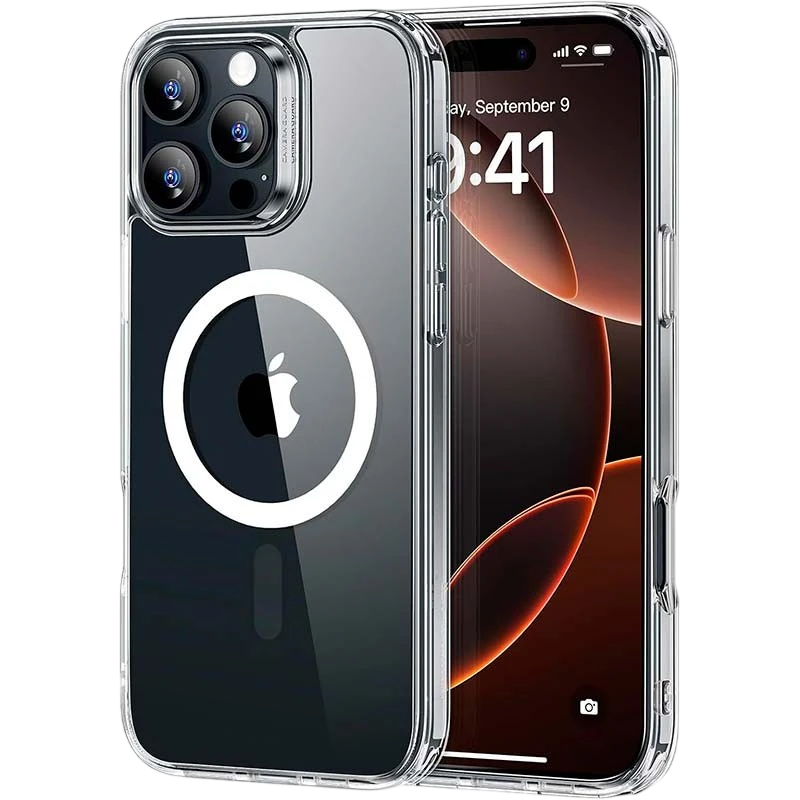 Coque Magsafe Compatible pour iPhone 16 Pro 6.3’’ Transparent