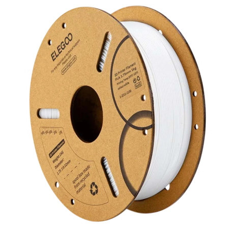 ELEGOO PLA Blanc pour Imprimantes 3D FDM - Filament 1.75mm Bobine de 1kg