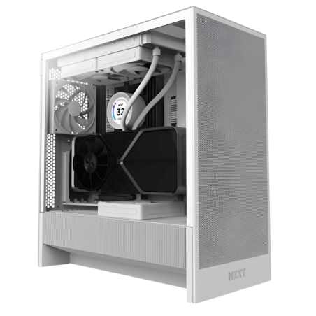 NZXT H5 FLOW (2024) Blanc Midi Tower verre trempé Boîtier PC