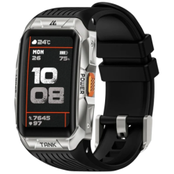 KOSPET Tank X2 Ultra Argent 1,64 pouces AMOLED GPS 3 jours +170 sports 5ATM IP69K Smartwatch
