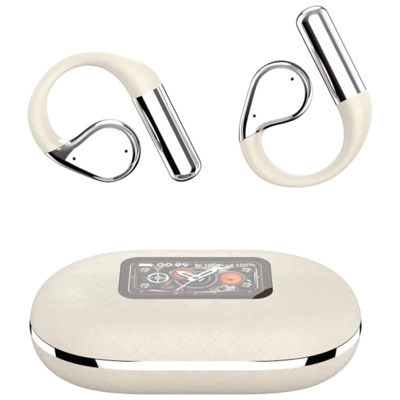 HBQ YYK-Q31 Blanc LCD Bluetooth 5.4 Écouteurs sans fil