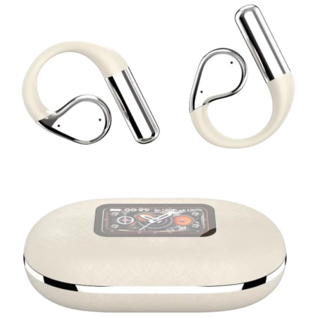 HBQ YYK-Q31 Blanc LCD Bluetooth 5.4 Écouteurs sans fil