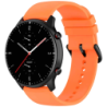 Bracelet en silicone Universal 22mm Orange pour Smartwatch Xiaomi/Amazfit/Samsung/Huawei/Realme/Ticwatch