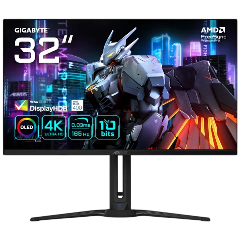 Gigabyte Aorus FO32U Noir 31,5 pouces 4K OLED 165Hz 3ms FreeSync Premium Pro Écran