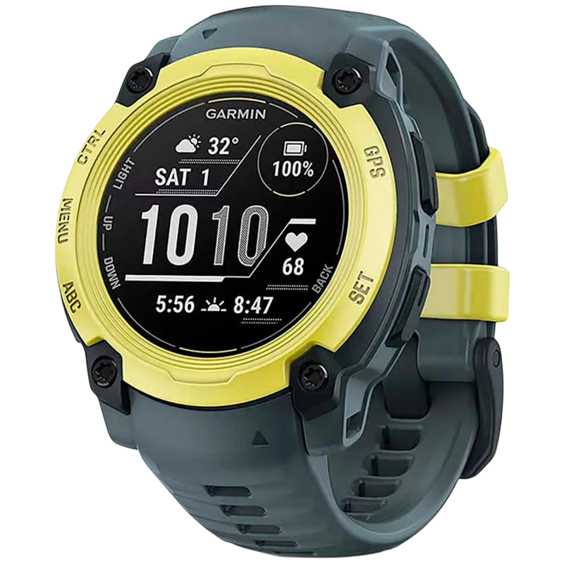Garmin Instinct E 40 mm Jaune Bracelet Gris 0,86 pouces MIP GPS 14 jours 10ATM Smartwatch
