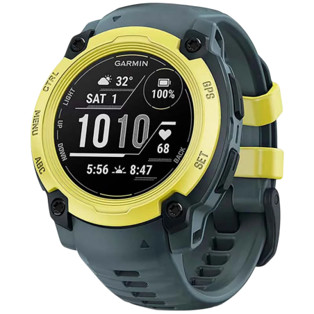 Garmin Instinct E 40 mm Jaune Bracelet Gris 0,86 pouces MIP GPS 14 jours 10ATM Smartwatch
