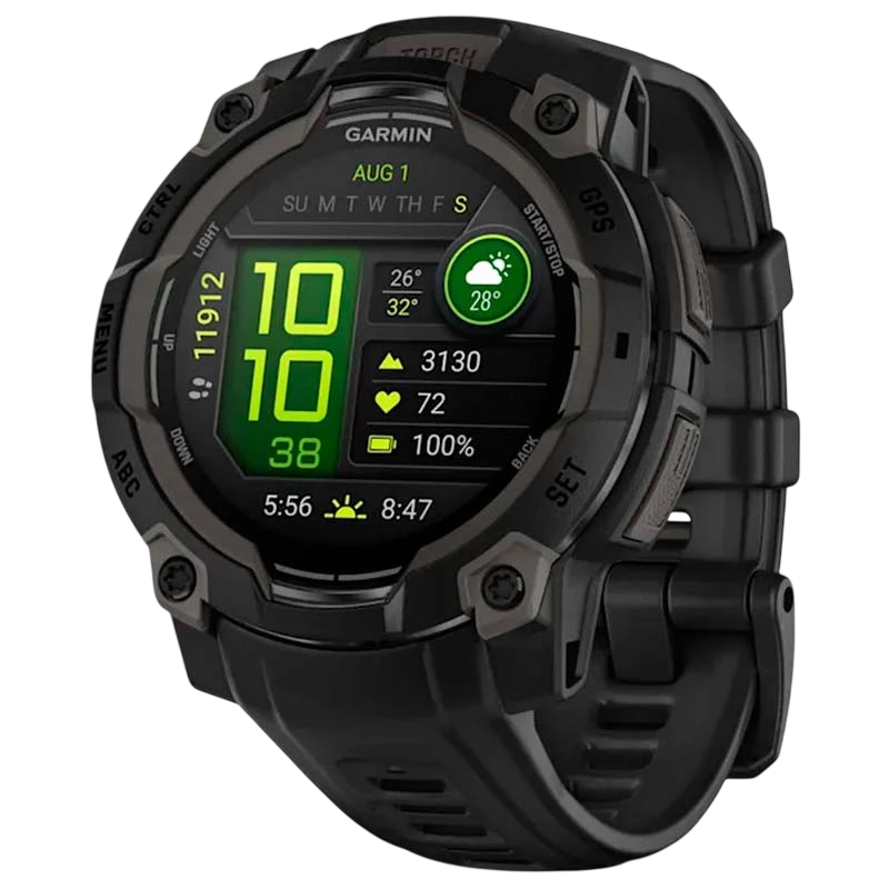 Garmin Instinct 3 45 mm Noir 1,2 pouces AMOLED GPS 18 jours 10ATM Smartwatch