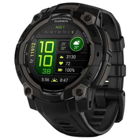 Garmin Instinct 3 45 mm Noir 1,2 pouces AMOLED GPS 18 jours 10ATM Smartwatch