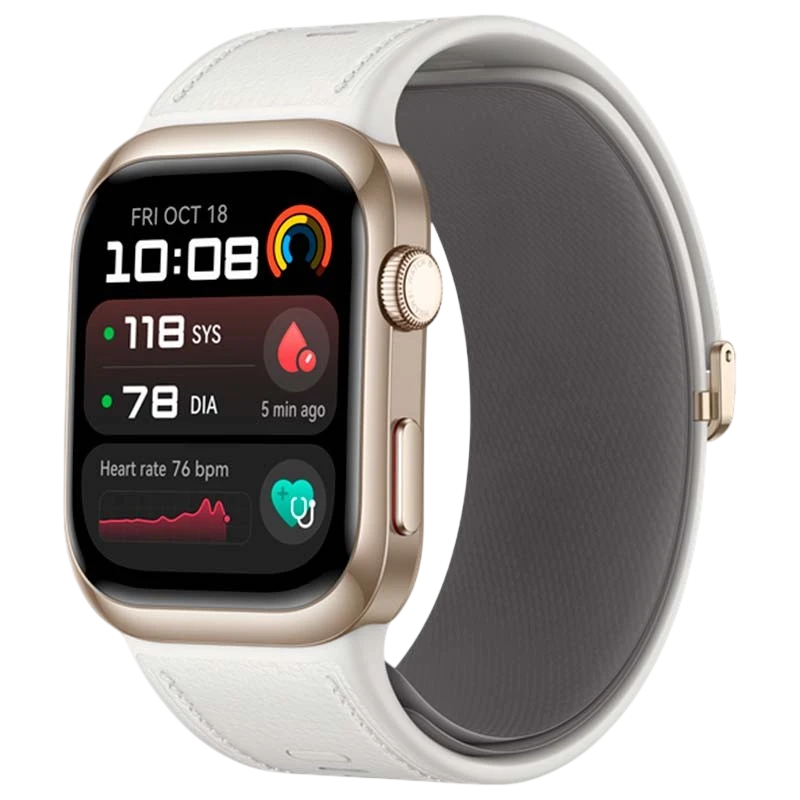 Huawei Watch D2 Blanc Bracelet Cuir 1,82 pouces AMOLED GPS NFC Appels Bluetooth 6 jours IP68