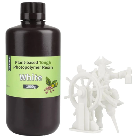 Elegoo Plant Based Résine Couleur Blanc pour imprimantes 3D à base de résine LCD - 1KG