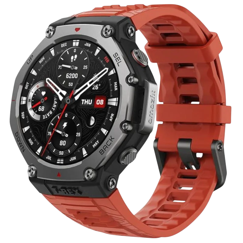 Amazfit T-Rex 3 Lava 1,5 pouces AMOLED NFC 40 jours +170 sports 10ATM Smartwatch