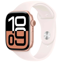 Apple Watch Series 10 GPS 46 mm Aluminium Or rose avec Bracelet Sport M/L
