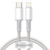 Baseus USB-C vers Lightning PD 20W 2m Blanc - Câble Tressé Haute Densité