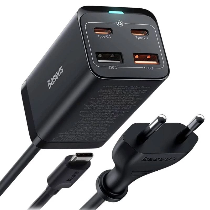 Baseus GaN3 Pro  Quick Charger 65W 2xUSB-A 2xUSB-C - Chargeur