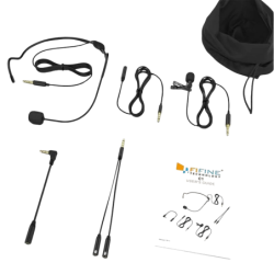 Fifine C1 avec Headset omnidirectionnel jack 3,5 mm Microphone cravate