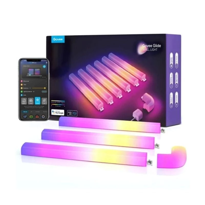 Govee H6062 Glide 6+1 Lumière Murale compatible avec Google Lampe connectée