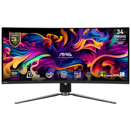 MSI MAG 341CQPDE 34 pouces 2K QD-OLED 175Hz 3ms incurvé UltraWide Écran