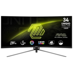 MSI MAG 345CQR 34 pouces 2K VA 180Hz 1ms FreeSync Premium incurvé UltraWide Écran