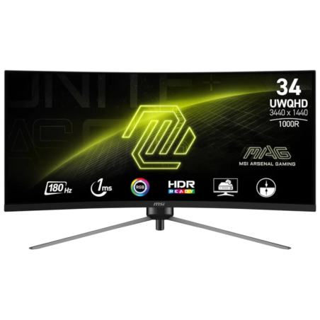 MSI MAG 345CQR 34 pouces 2K VA 180Hz 1ms FreeSync Premium incurvé UltraWide Écran