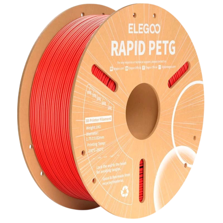 ELEGOO Rapid PETG Rouge pour Imprimantes 3D FDM - Filament 1.75mm Bobine de 1kg