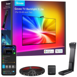 Govee H6099 Backlight 3 Lite RGBICW pour TV WiFi Bluetooth RGBIC Rétroéclairage LED