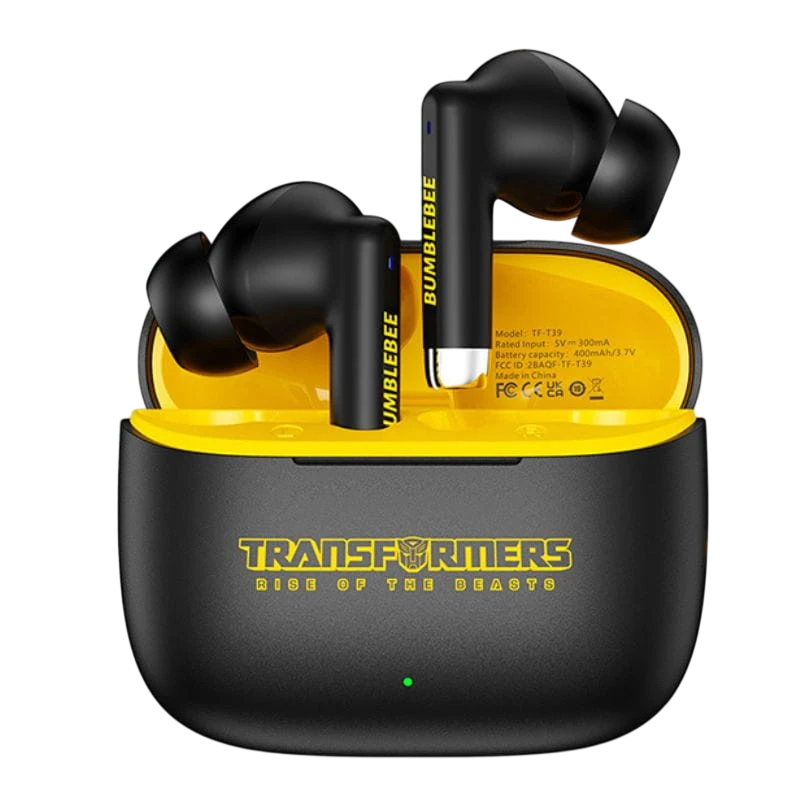 Transformers TF-T39 Noir/Jaune Bluetooth 5.4 30h Écouteurs sans fil