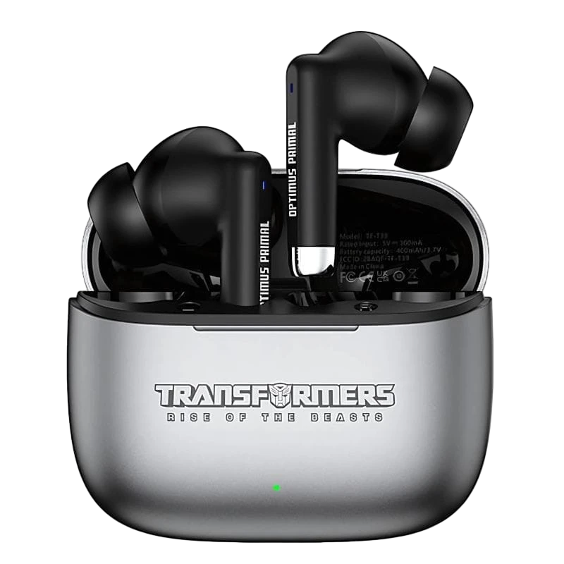 Transformers TF-T39 Argent/Noir Bluetooth 5.4 30h Écouteurs sans fil